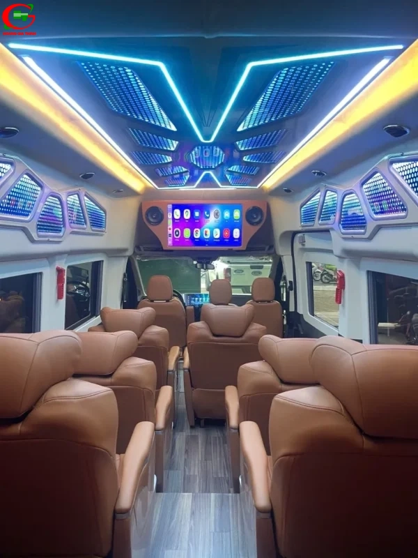 Thuê xe Limousine 12 chỗ Ford Skybus Luxury - Tiện ích giải trí
