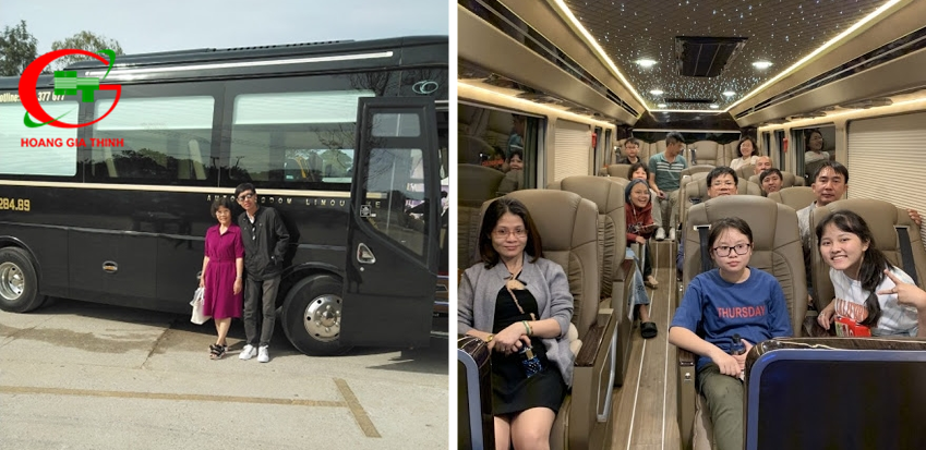 Thuê xe Limousine 17 chỗ đi Đà Lạt với gia đình chị Nhung